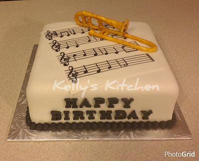 Trombone cake - Cake by Kelly Stevens