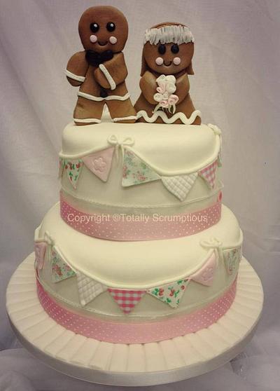 Vintage Gingerbread Couple Cake - Cake by Totally Scrumptious