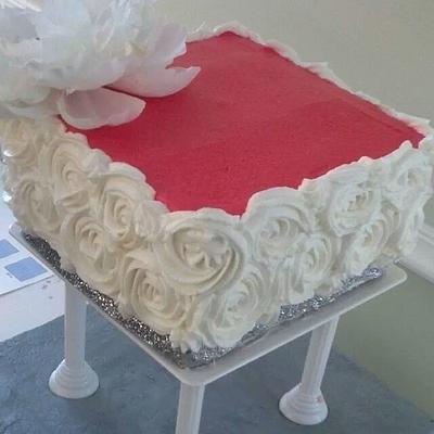 Rosette three Tier square Cake - Cake by The Cakestress~LaGresha Fizer-Brown