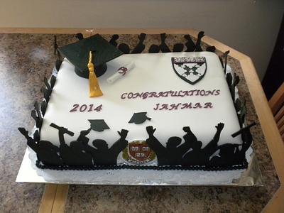 Harvard Graduation Cake 2014 - Cake by CakeJeannie