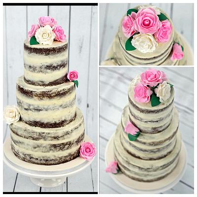 Naked Wedding Cake - Cake by BeccaliciousCakes