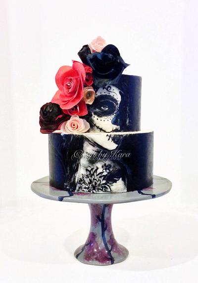 Dia De Los Muertos Sugar Skull Cake - Cake by Kara 