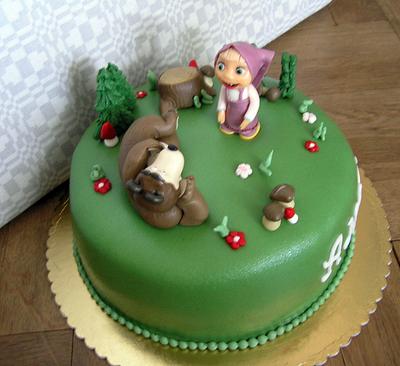 Masha  and the Bear - Cake by Anka