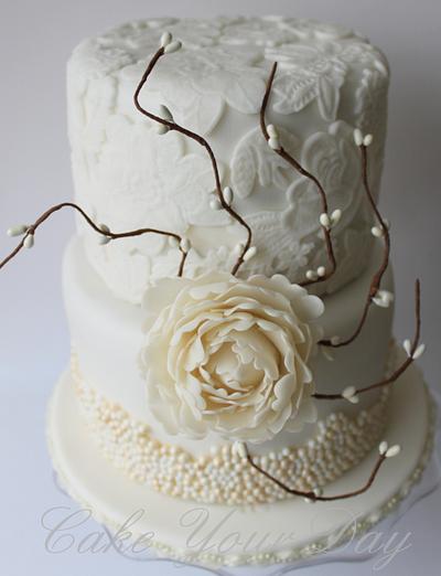 Lace Wedding Cake. - Cake by Cake Your Day (Susana van Welbergen)