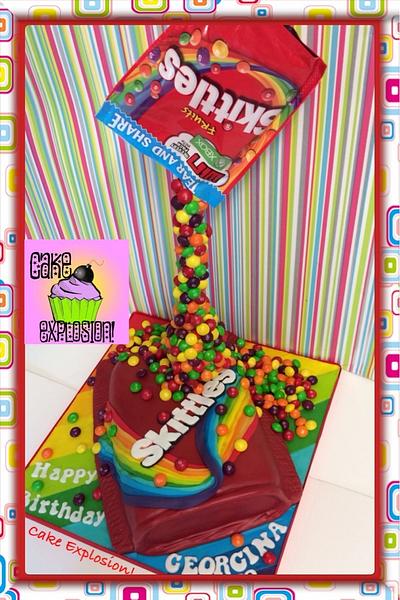 Gravity Defying Skittles Cake - Cake by Cake Explosion!