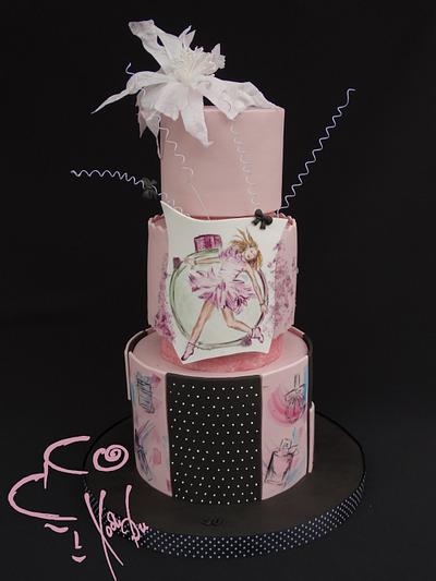 The perfume - painted cake - Cake by Diana