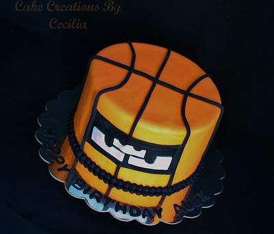 Basketball Cake - Cake by CakeCreationsCecilia