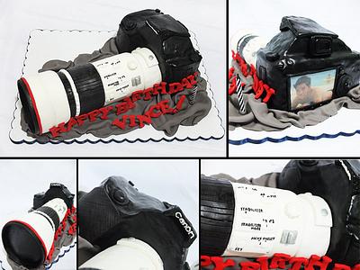 Canon 50d Camera with Canon Super Telephoto Lens Cake - Cake by Larisse Espinueva