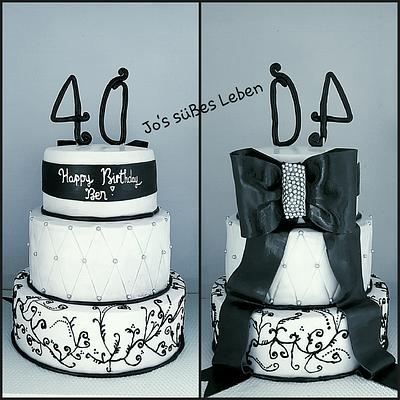 Black & white birthday cake - Cake by Josipa Bosnjak