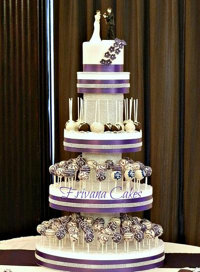 Wedding Cake Pop Tower - Cake by erivana