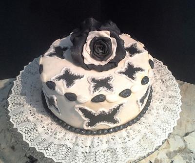 Ivory & Black - Cake by June ("Clarky's Cakes")