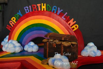 Rainbow cake - Cake by The Cake Engineer NZ