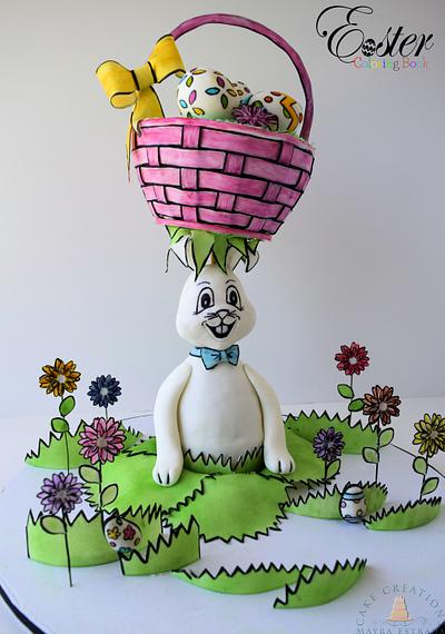 Silly Rabbit - Easter Coloring Book Collaboration - Cake by Cake Creations by ME - Mayra Estrada