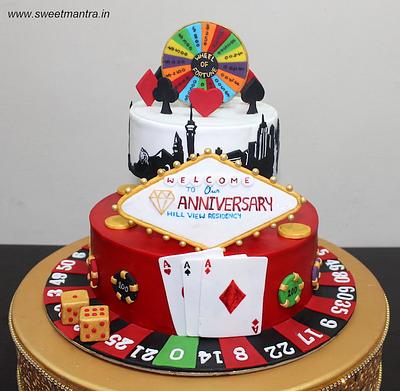 Designer 2 tier cake for Anniversary - Cake by Sweet Mantra Homemade Customized Cakes Pune