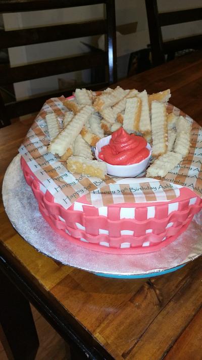 Birthday French fry cake - Cake by buttercup46