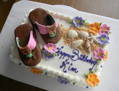Flip Flops - Cake by Donna Tokazowski- Cake Hatteras, Martinsburg WV