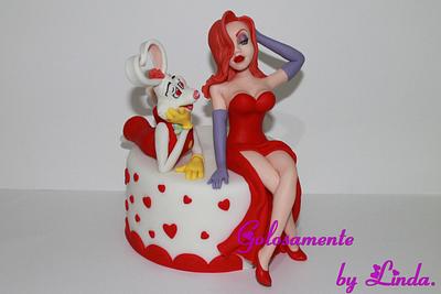 Roger and Jessica Rabbit - Cake by golosamente by linda