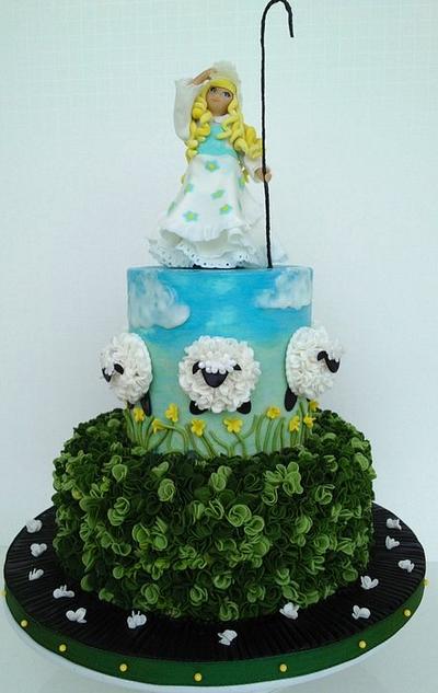 Little Bo Peep Baby shower cake - Cake by The Vagabond Baker