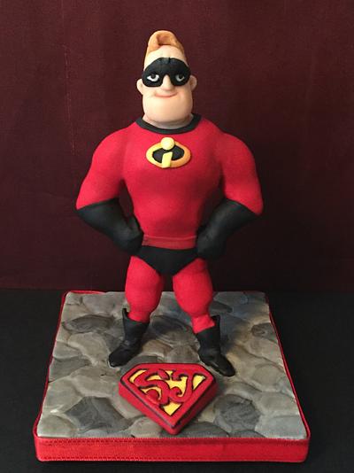 Baking for Super Josh - Mr Incredible  - Cake by Jill saunders