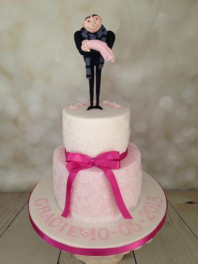 Gracie's Gru christening cake  - Cake by Melanie Jane Wright