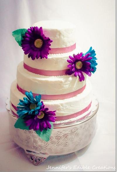 Butter-cream Wedding Cake - Cake by Jennifer's Edible Creations