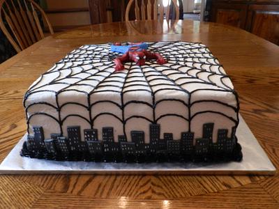 Spiderman Groom's Cake - Cake by Linda Wolff