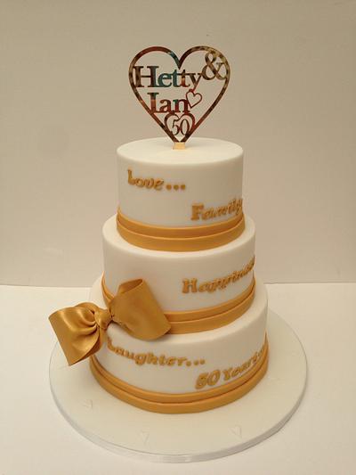 50th wedding anniversary cake - Cake by Swirly sweet