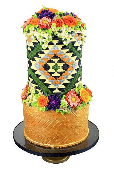 African Zulu Basket Inspired - Cake by Queen of Hearts Couture Cakes