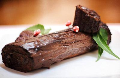 Chocolate log cakke - Cake by Indulge" the cake boutique