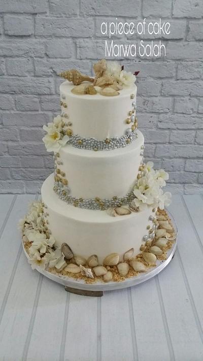 Beach wedding cake - Cake by marwasalah