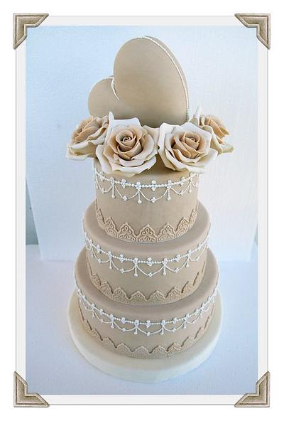 wedding cake shabby - Cake by dolcementebeky