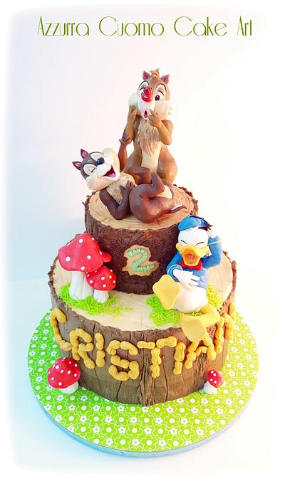 Chip & Dale and Donald  Duck  - Cake by Azzurra Cuomo Cake Art