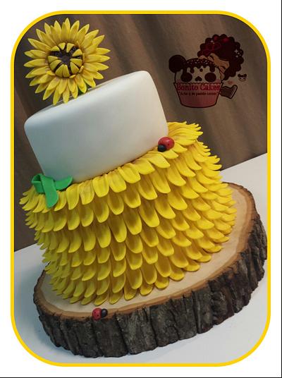 Sunflower Cake - Cake by Bonito Cakes "Arte q se puede comer"