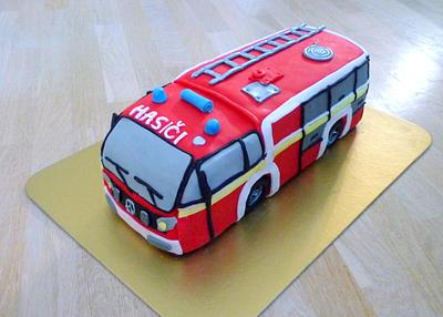 Fire truck  - Cake by Janka