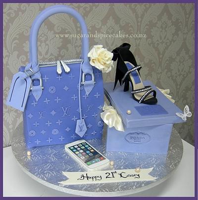 Designer Handbag cake with Stiletto - Cake by Mel_SugarandSpiceCakes