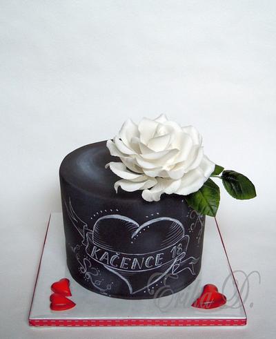 Chalkboard cake - Cake by Derika