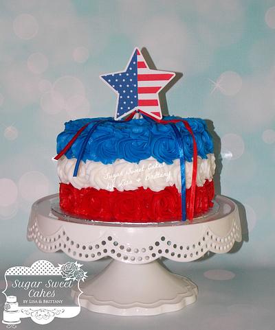 4th of July Roses - Cake by Sugar Sweet Cakes