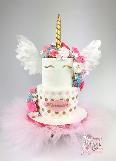 Unicorn Shower Cake - Cake by Jenny Kennedy Jenny's Haute Cakes