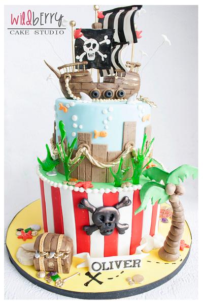 Ahoy there matey - Pirate ship  - Cake by Wildberry Cake Studio