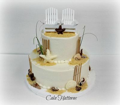 Outer Banks Wedding Cake - Cake by Donna Tokazowski- Cake Hatteras, Martinsburg WV