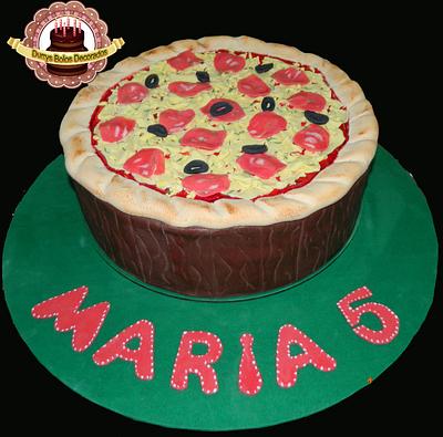 Pizza Cake - Cake by Durrysch Bolos Decorados