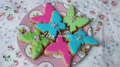 Butterfly cookies - Cake by LadySucre
