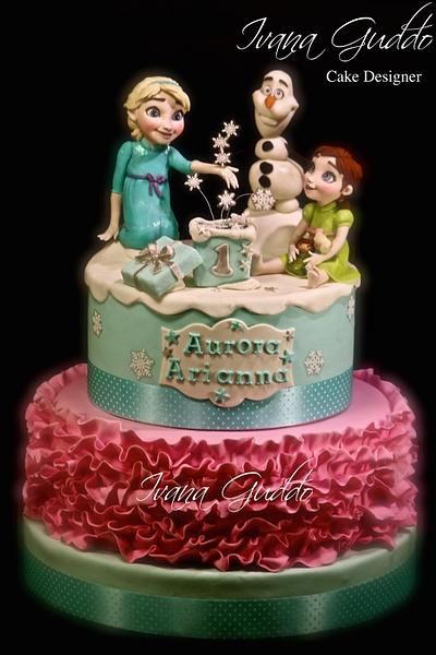 Baby Elsa Anna cake Frozen - Cake by ivana guddo