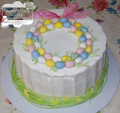 Easter Egg Wreath - Cake by Sugar Sweet Cakes