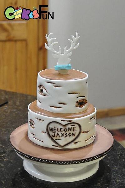 Birch Tree Baby Shower - Cake by Cakes For Fun
