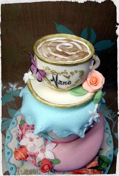 'Nana Loves Tea' Cake - Cake by Jen McK Evans