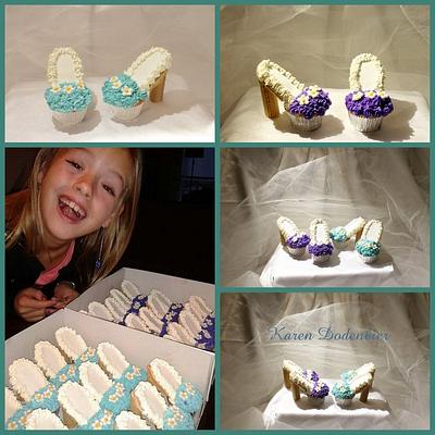 Mini high heel cup cakes! - Cake by Karen Dodenbier