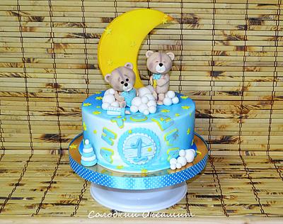 Night-teddy bears - Cake by Oksana Kliuiko