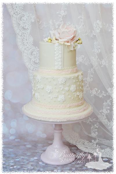 Rosie's christening cake  - Cake by Julie