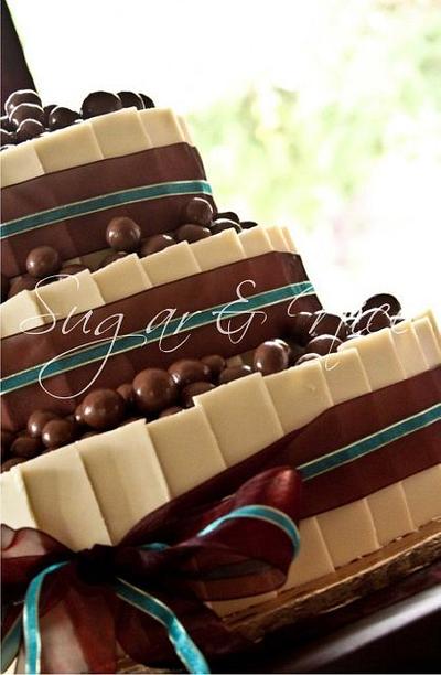 Chocolate Shards Wedding Cake - Cake by Cara Maartens